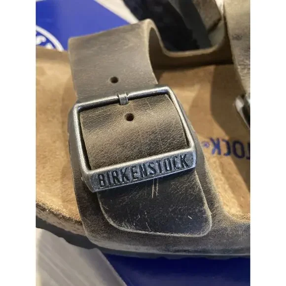 Birkenstock Arizona Leather Sandal Khaki Brown 1019377 Women UK 40 US 9 Narrow
